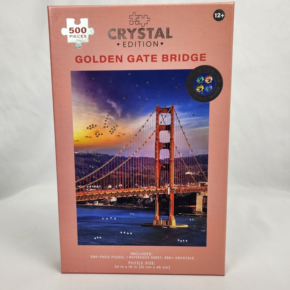 Hinkler Golden‎ Gate Bridge Crystal Edition 500 Pc Puzzle with 280 Crystals NEW